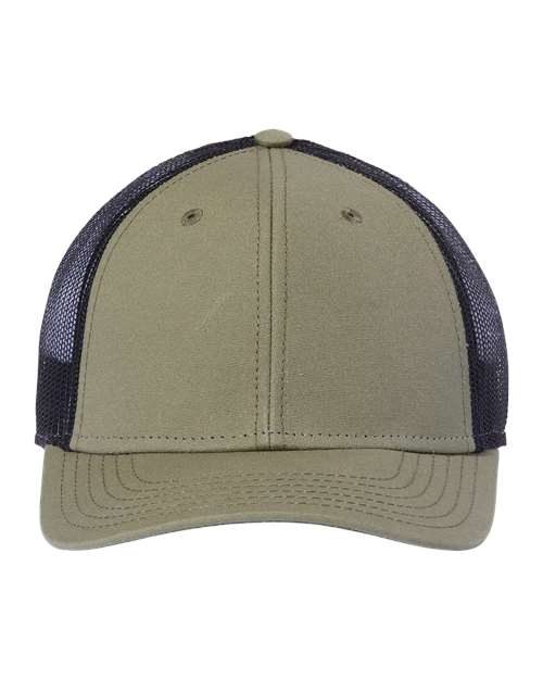 Load image into Gallery viewer, Atlantis Headwear RETH Sustainable Recy Three Trucker Cap - Olive/ Black
