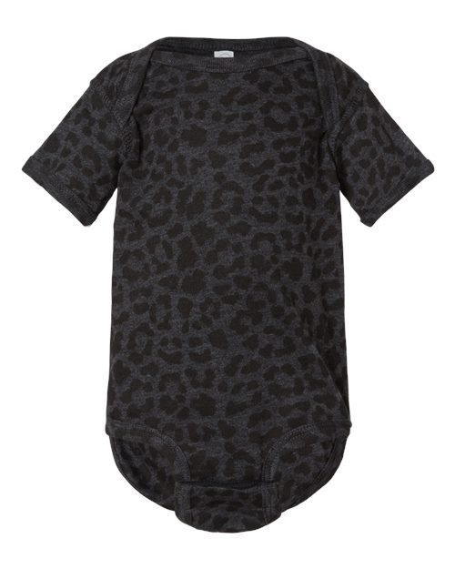 Infant Fine Jersey Bodysuit - Black Leopard