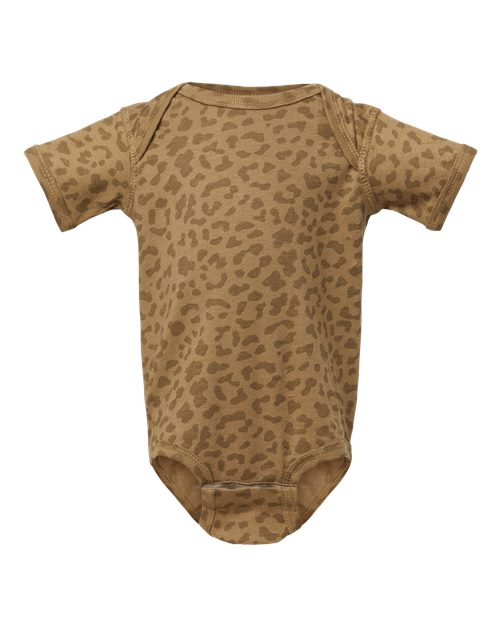 Infant Fine Jersey Bodysuit - Brown Leopard