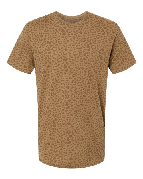 LAT 6901 Unisex Fine Jersey Tee - Brown Leopard