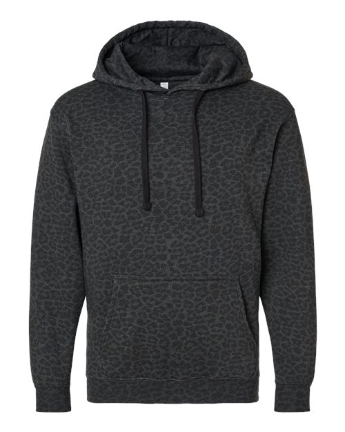 Load image into Gallery viewer, LAT 6926 Unisex Elevated Fleece Hoodie Sweatshirt - Black Leopard
