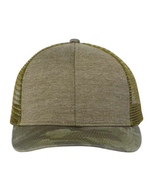 Load image into Gallery viewer, DRI DUCK 3358 Pique Trucker Cap - Olive/ Camo
