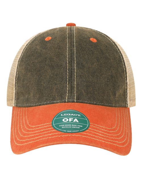Load image into Gallery viewer, LEGACY OFA Old Favorite Trucker Cap - Black/ Orange/ Khaki
