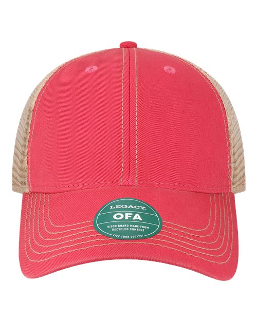 Load image into Gallery viewer, LEGACY OFA Old Favorite Trucker Cap - Dark Pink/ Khaki
