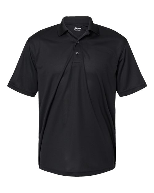Paragon 100 Men's Saratoga Performance Mini Mesh Polo - Black
