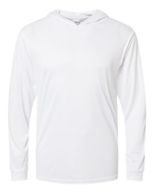 Paragon 220 Unisex Bahama Performance Hooded Long Sleeve T-Shirt - White