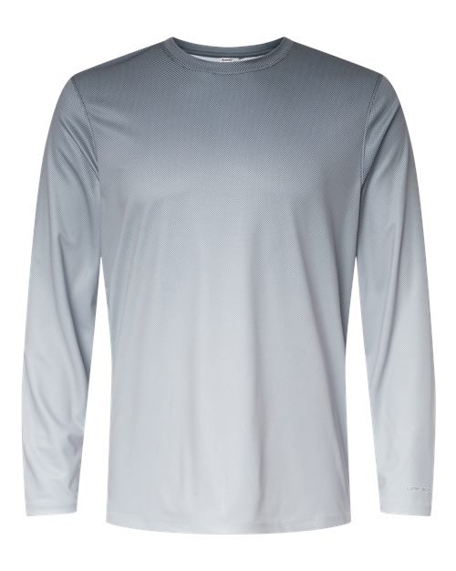 Paragon 225 Unisex Barbados Performance Pin Dot Long Sleeve T-Shirt - Black/ Light Charcoal