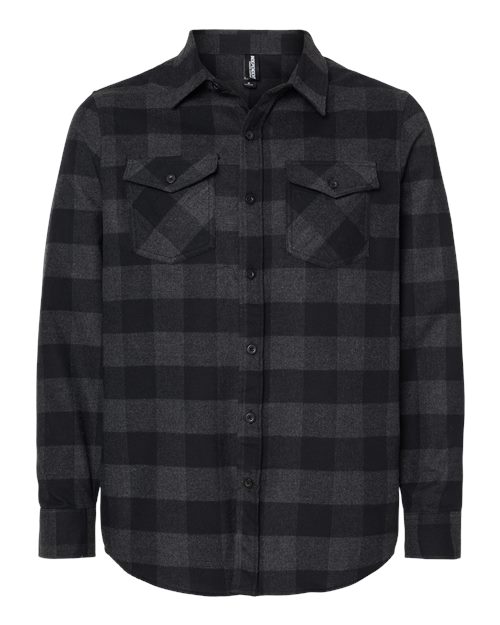 Load image into Gallery viewer, Independent Trading Co. EXP50F Unisex Flannel Shirt - Charcoal Heather/ Black
