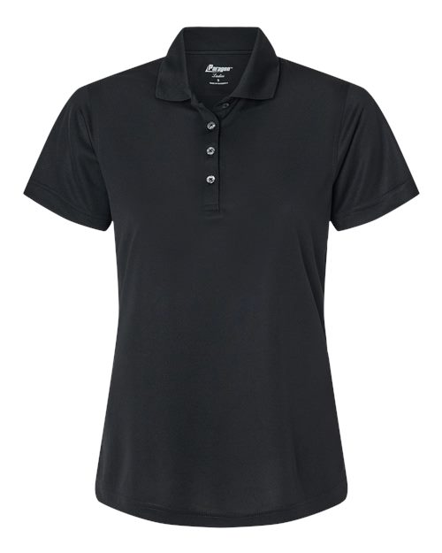 Paragon 104 Women's Saratoga Performance Mini Mesh Polo - Black