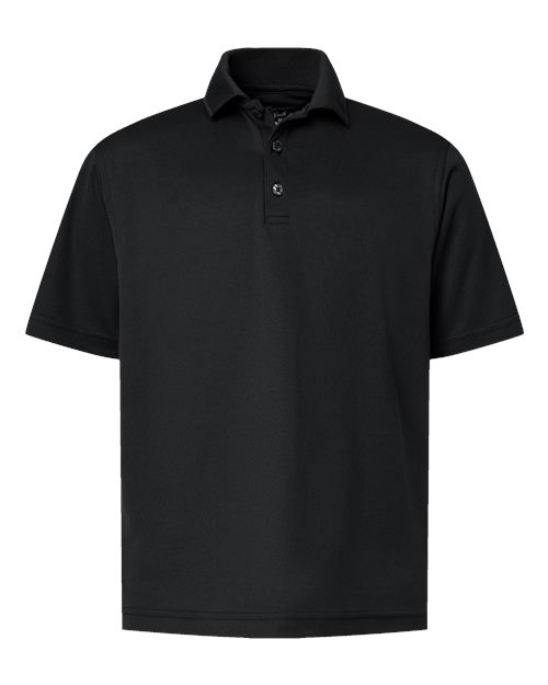 Paragon 108Y Youth Saratoga Performance Mini Mesh Polo - Black