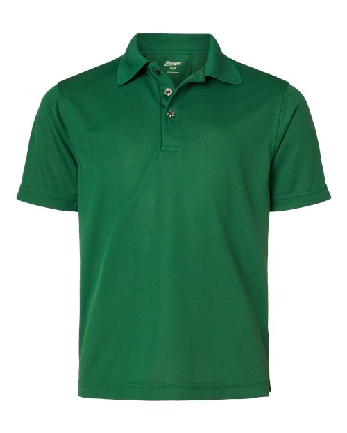Paragon 108Y Youth Saratoga Performance Mini Mesh Polo - Hunter Green