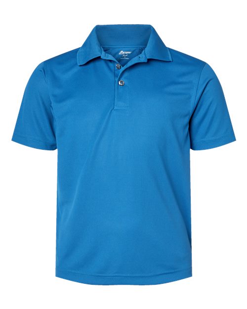 Paragon 108Y Youth Saratoga Performance Mini Mesh Polo - Turquoise