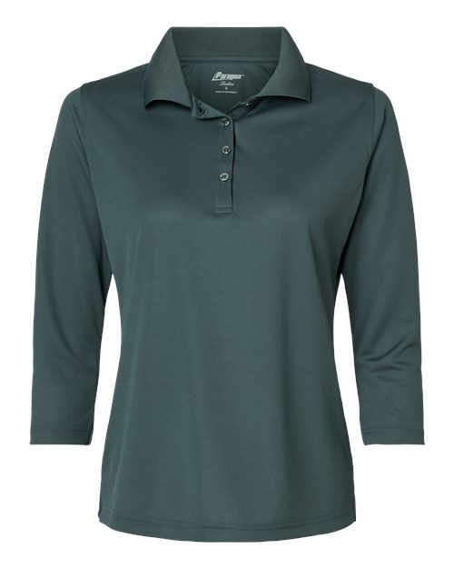 Paragon 120 Women's Lady Palm Three-Quarter Sleeve Polo - Carbon