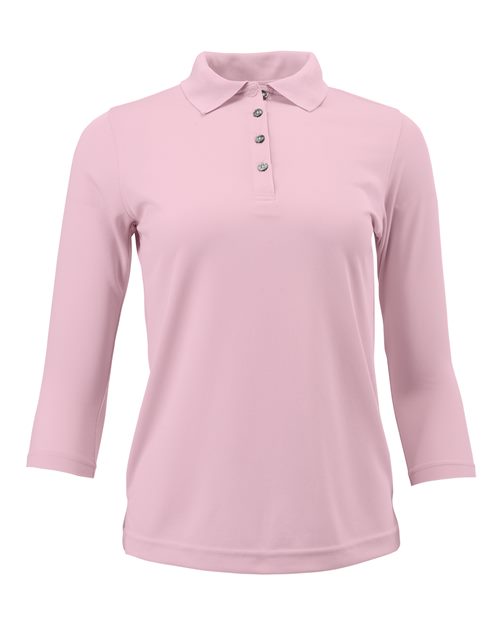 Paragon 120 Women's Lady Palm Three-Quarter Sleeve Polo - Charity Pink