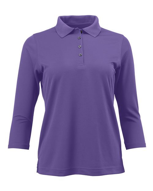 Load image into Gallery viewer, Paragon 120 Women's Lady Palm Three-Quarter Sleeve Polo - Grape
