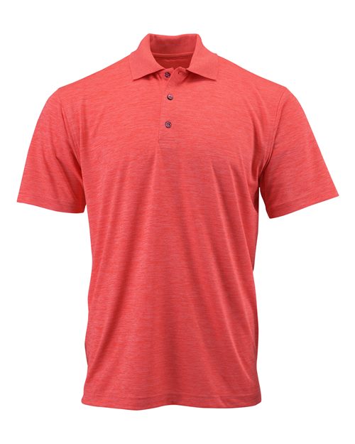 Paragon 130 Men's Dakota Striated Heather Polo - Melon Heather