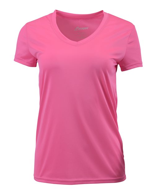 Paragon 203 Women's Vera V-Neck T-Shirt - Neon Pink