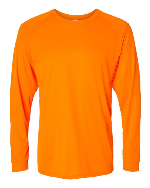 Paragon 210 Unisex Long Islander Performance Long Sleeve T-Shirt - Neon Orange