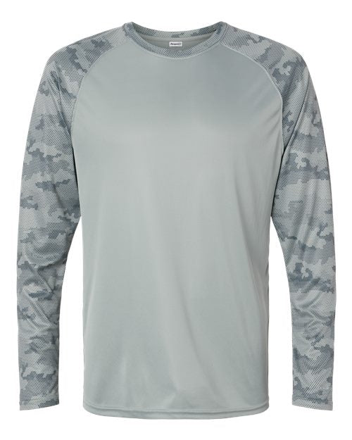 Load image into Gallery viewer, Paragon 216 Unisex Cayman Performance Camo Colorblocked Long Sleeve T-Shirt - Medium Grey
