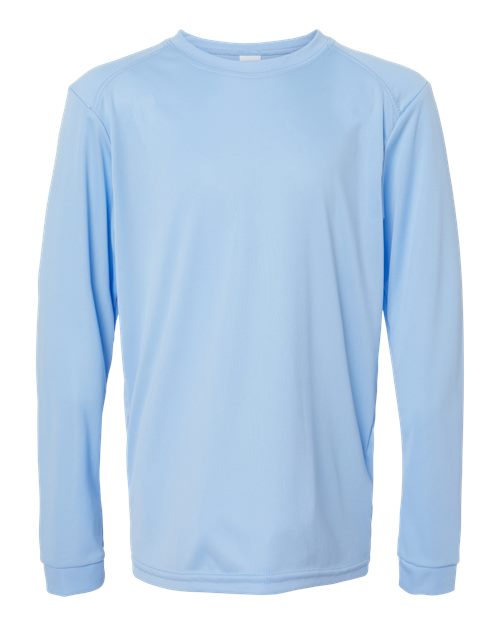 Paragon 218Y Youth Long Islander Performance Long Sleeve T-Shirt - Blue Mist