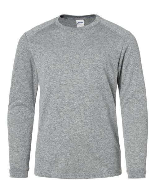 Paragon 218Y Youth Long Islander Performance Long Sleeve T-Shirt - Heather Grey
