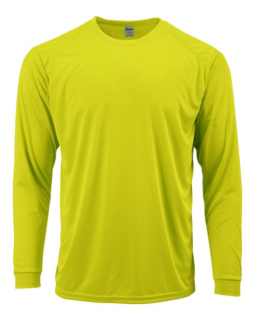 Paragon 218Y Youth Long Islander Performance Long Sleeve T-Shirt - Safety Green
