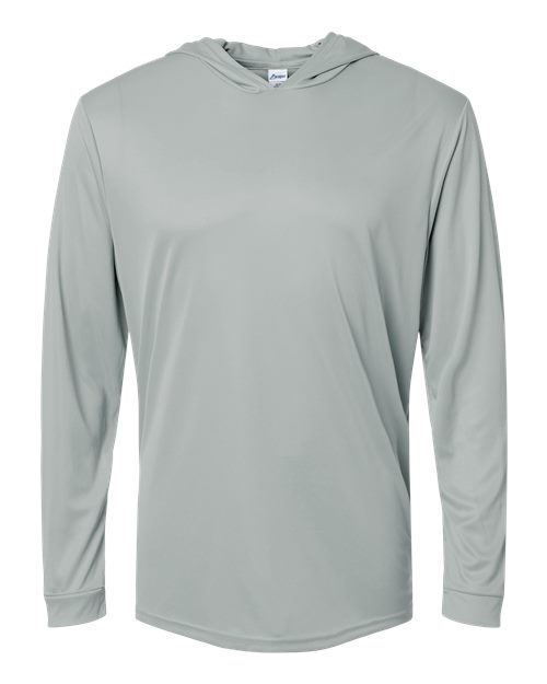 Paragon 220 Unisex Bahama Performance Hooded Long Sleeve T-Shirt - Medium Grey