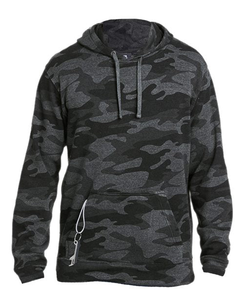J. America 8815 Men's Tailgate Hooded Sweatshirt - Black Camo Heather
