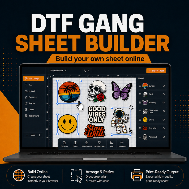 DTF Transfers Gang Sheet Builder