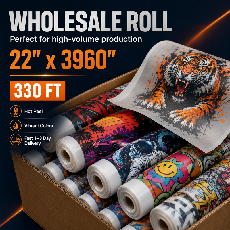 Load image into Gallery viewer, Whole Roll &amp; Half Roll DTF Transfer Film Printing – High-Quality, Fast &amp; Reliable
