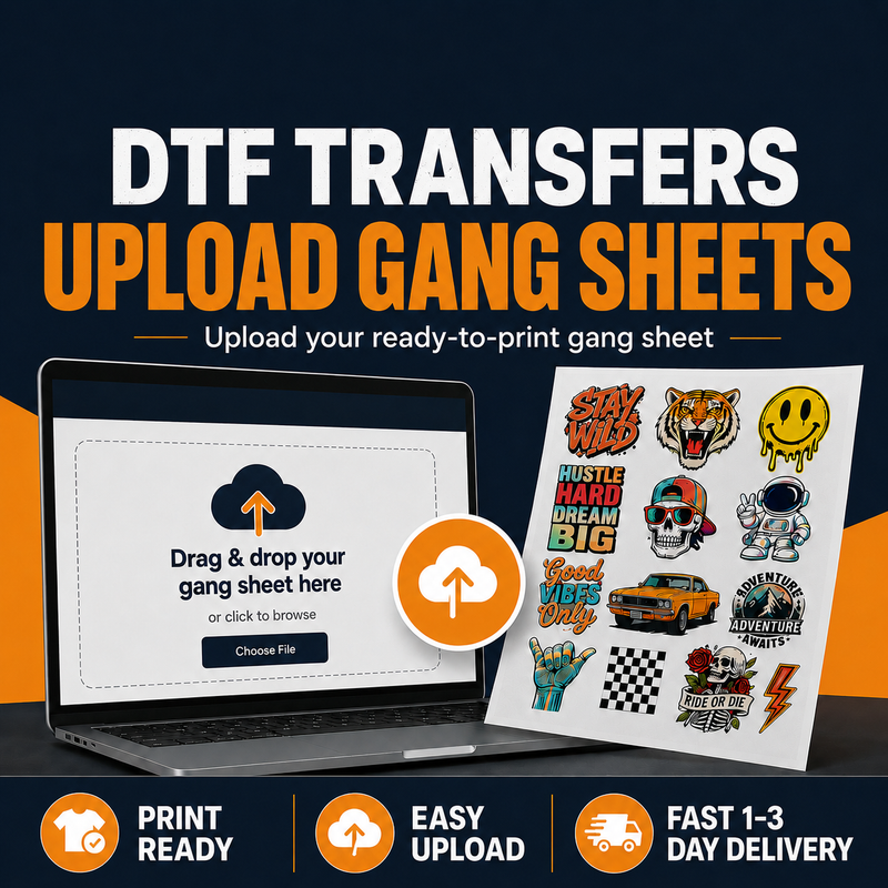 DTF Transfers Upload Gang Sheets