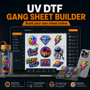 UV DTF Stickers 3D Gang Sheet Builder