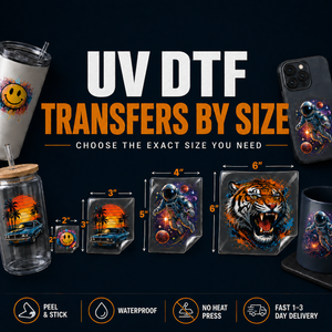 UV DTF Stickers 3D by Size | Easy