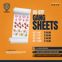 UV DTF 3D Stickers Gang Sheet Builder