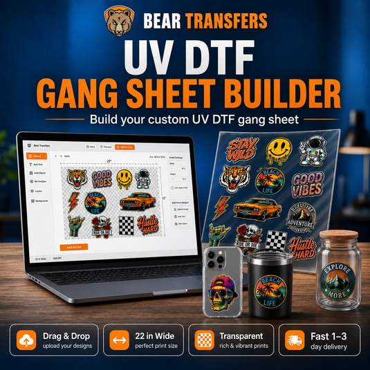 UV DTF Stickers 3D Gang Sheet Builder