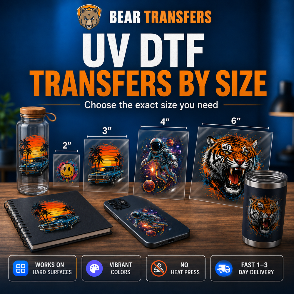 UV DTF Stickers 3D by Size | Easy